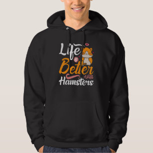 Hamster Huisdier Dier Cute Kooien Bal Wiel Voedsel Hoodie
