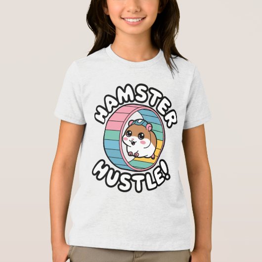 Hamster Hustle Schattigee training Tri-Blend Shirt (Voorkant)