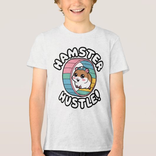 Hamster Hustle Schattigee training Tri-Blend Shirt (Voorkant)