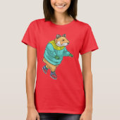 Hamster Ice skating Ice schaatsen T-shirt (Voorkant)