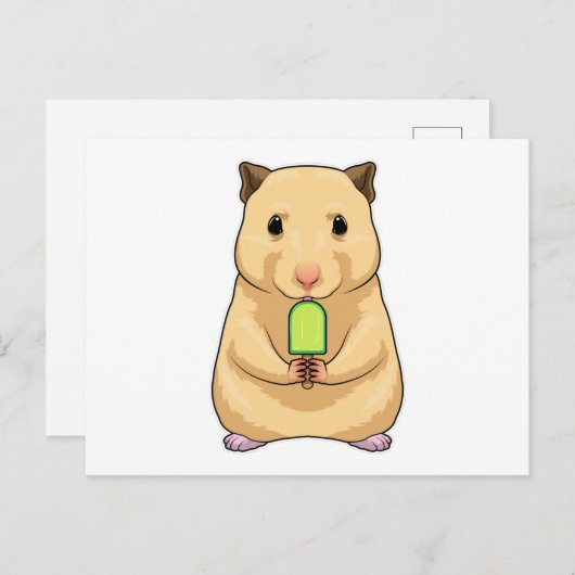 Hamster IJslolly Briefkaart (Voorkant / Achterkant)