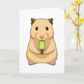 Hamster IJslolly Kaart (Gele Bloem)