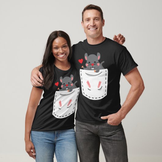 Hamster in borstzak Schattig knaagdier T-shirt (Unisex)