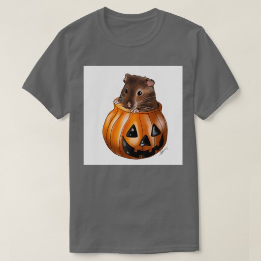 Hamster in een pompoenkunstwerk van Sydonni T-shirt (Design voorkant)