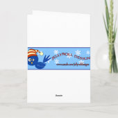 Hamster in een slee feestdagen kaart (Achterkant)