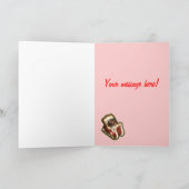 Hamster in een slee feestdagen kaart (Binnen)