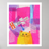 Hamster in Roze Poster (Voorkant)