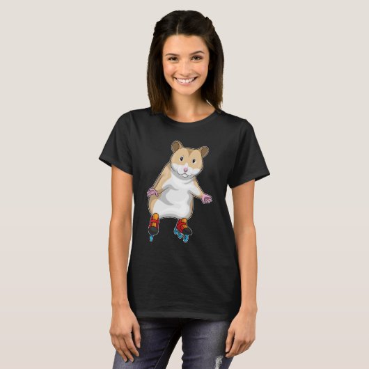 Hamster Inline skating Roller schaatsen T-shirt (Voorkant volledig)