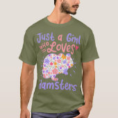 Hamster is gewoon een meisje dat van Hamsters Gift T-shirt (Voorkant)