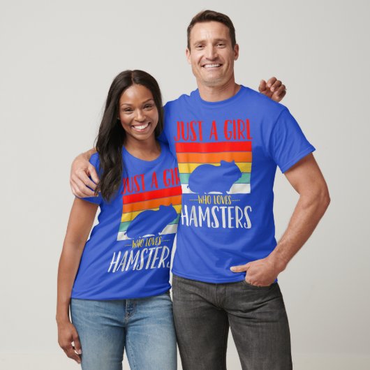 Hamster is gewoon een meisje dat van Hamsters Retr T-shirt (Unisex)