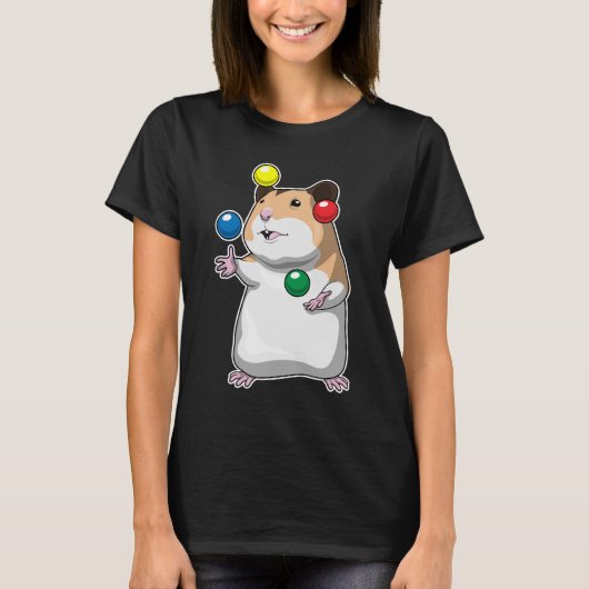 Hamster Juggler Juggle T-shirt (Voorkant)