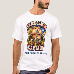 Hamster Kapitein Snack League Badge T-shirt