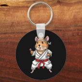 Hamster Karate Ninja Jiu-jitsu Judo Taekwondo Mart Sleutelhanger (Voorkant)