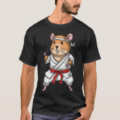Hamster Karate Ninja Jiu-jitsu Judo Taekwondo Mart T-shirt (Voorkant)