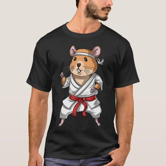 Hamster Karate Ninja Jiu-jitsu Judo Taekwondo Mart T-shirt (Voorkant)