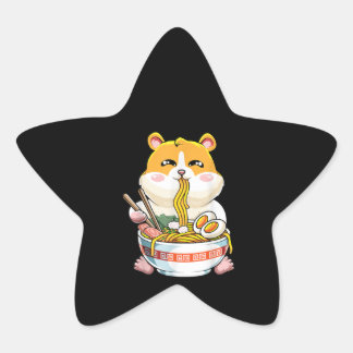Hamster Kawaii Ramen Ster Sticker
