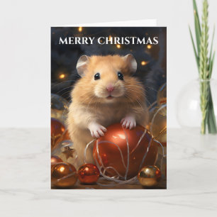 Hamster & Kerst Bauble Kerst Kaart