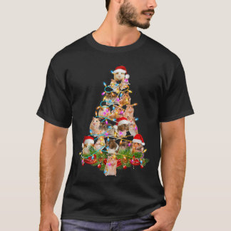 Hamster Kerstboom Led Funny Hamster Snow Chir T-shirt