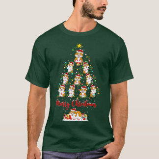 Hamster kerstboom Lights Funny Hamster Xmas T T-shirt