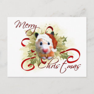 Hamster kerstBriefkaarten Feestdagenkaart