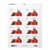 Hamster kerstcadeau-label etiket (Full Sheet)