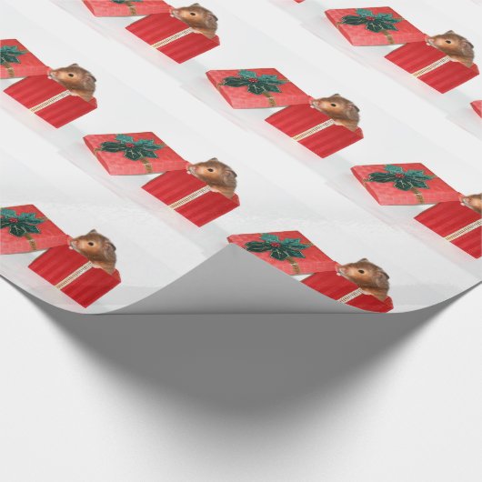 Hamster Kerstmis Cadeaupapier (Hoek)