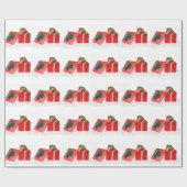 Hamster Kerstmis Cadeaupapier (Vlak)