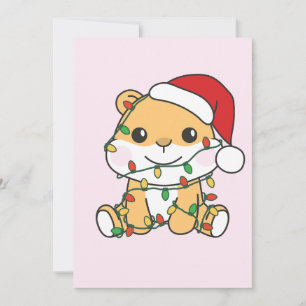 Hamster Kerstmis Winter Dieren Vakantie Hamsters Feestdagenkaart