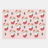 Hamster Kerstmis Winter Dieren Vakantie Hamsters Inpakpapier Vel (Voorkant 3)