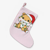 Hamster Kerstmis Winter Dieren Vakantie Hamsters Kleine Kerstsok (Voorkant (Hangend))