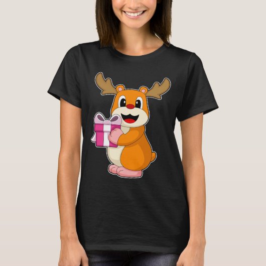 Hamster Kerstpakket T-shirt (Voorkant)