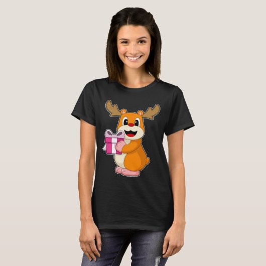 Hamster Kerstpakket T-shirt (Voorkant volledig)