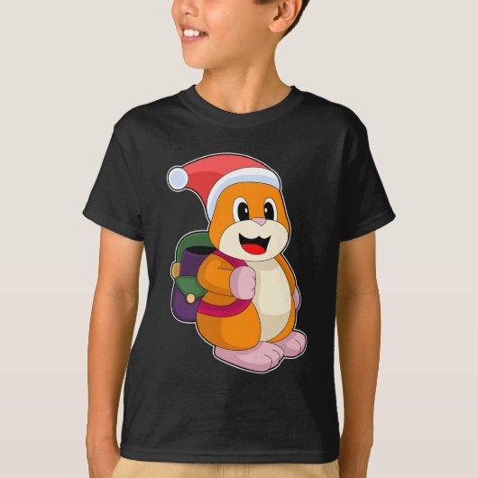 Hamster Kerstschool T-shirt (Voorkant)
