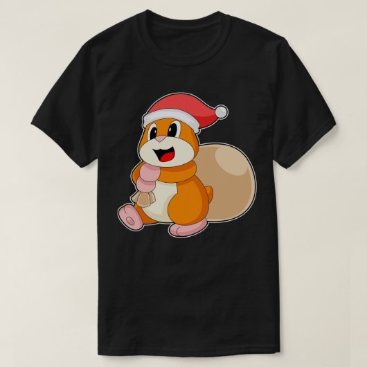 Hamster Kerstzak T-shirt (Design voorkant)