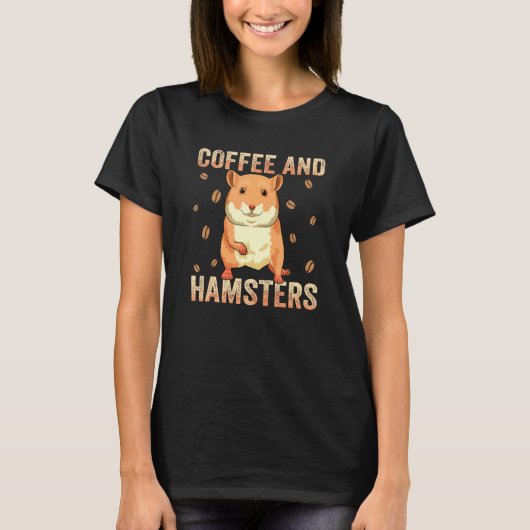 Hamster Kleding Koffie Verslaafde Voor Hamster Eig T-shirt (Voorkant)