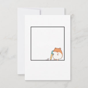 Hamster, knuffel hamster thema bedankkaart