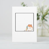 Hamster, knuffel hamster thema bedankkaart (Staand voorkant)