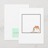 Hamster, knuffel hamster thema bedankkaart (Voorkant / Achterkant)