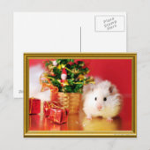 Hamster Kokolinka met kerstboom Feestdagenkaart (Voorkant / Achterkant)