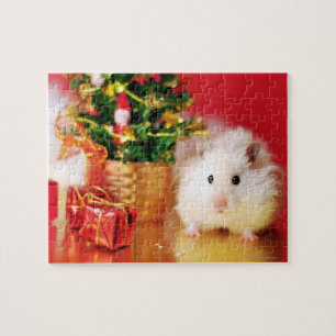 Hamster Kokolinka met kerstboom Legpuzzel