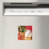 Hamster Kokolinka met kerstboom Magneet (Insitu (Vaatwasser))