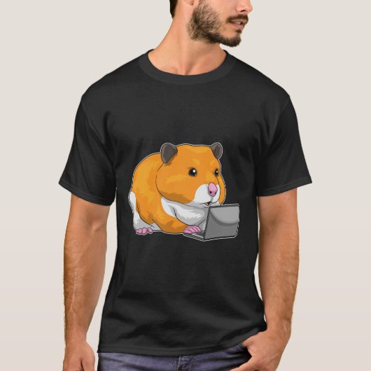 Hamster Laptop T-shirt (Voorkant)