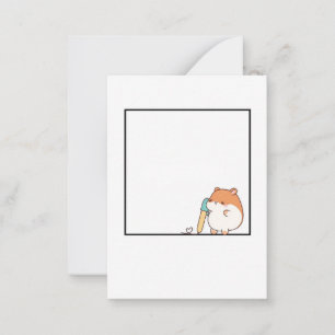 Hamster, leuk hamster thema notitiekaartje