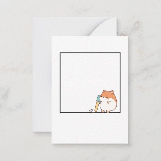 Hamster, leuk hamster thema notitiekaartje (Voorkant)