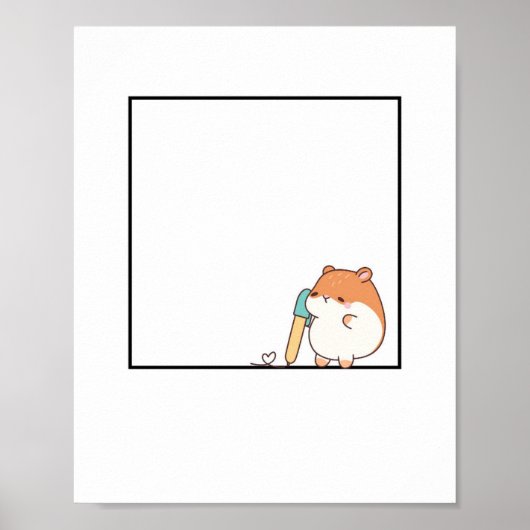 Hamster, leuk hamster thema poster (Voorkant)