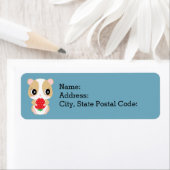 Hamster liefde aardbei door Pocket*Lounge Etiket (Insitu)