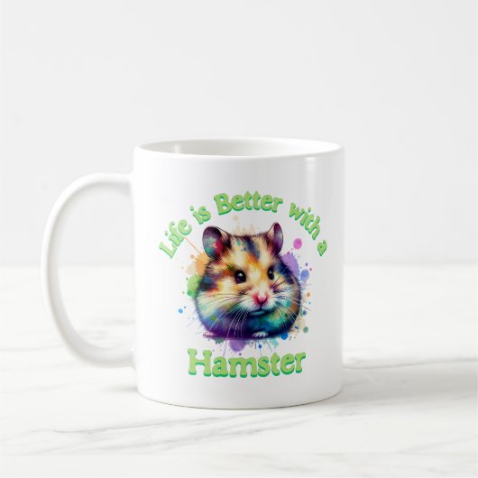 Hamster liefhebber knaagdier eigenaar koffie thee  koffiemok (Links)