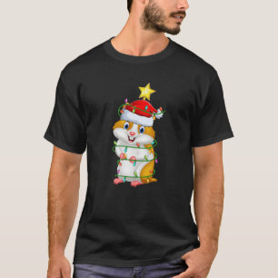 Hamster Lighting Xmas Tree Matching Hamster Christ T-shirt