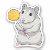 Hamster Lollipop Sticker (Voorkant)
