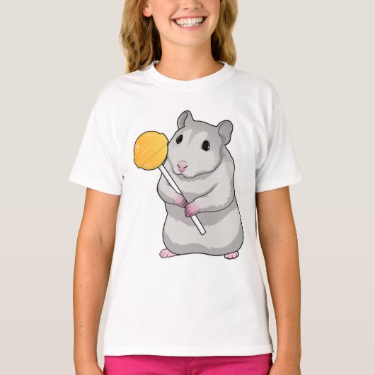 Hamster Lollipop T-shirt (Voorkant)